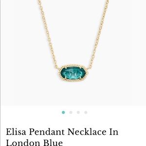 Kendra Scott Elisa pendant necklace in London blue